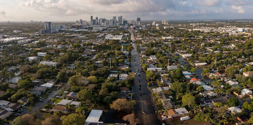 Aerial photo of Broward County flooding following April 2023 extreme rainfall event (Broward County)
